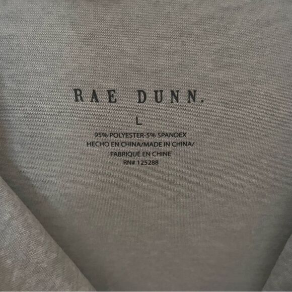 Rae Dunn Good Vibes Gray Short Sleeve Shirt and Shorts Pajama Set Size Large - Picture 4 of 13